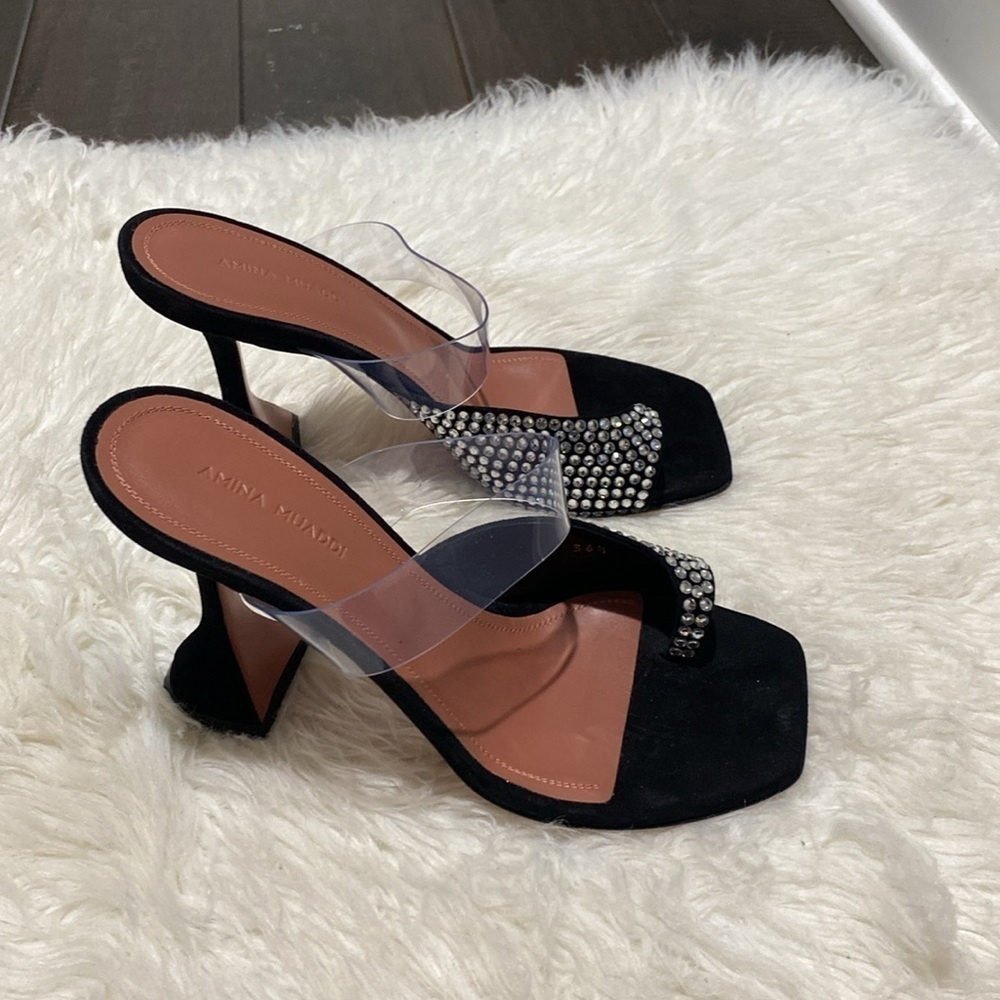 Amina Muaddi Paloma crystal slipper size 36.5EU - Picture 8 of 15